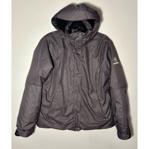 Rossignol Women’s Expert 10000 Ski Jacket w/ Detachable Hood Maze Black Sz L